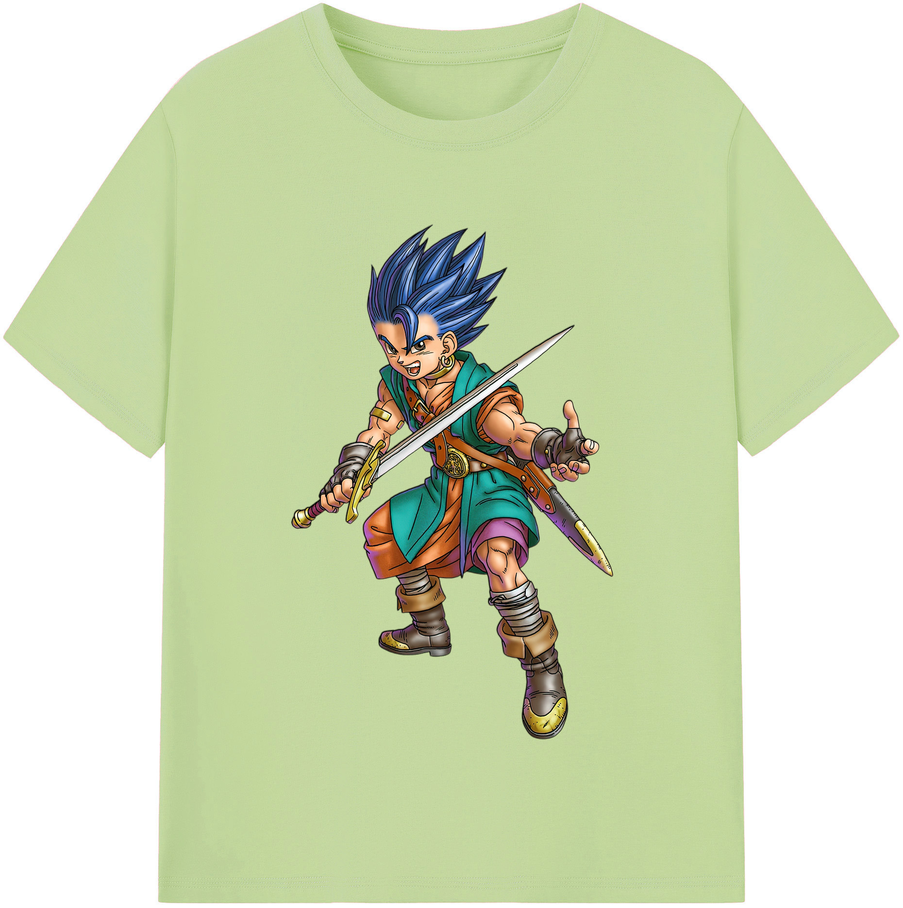 （画像用） ドラゴンクエスト Doragon Kuesuto Dragon Quest 綿100％半袖Tシャツ（フロントプリント）